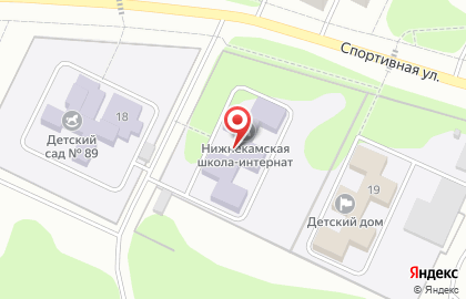Нижнекамская школа-интернат для детей с ограниченными возможностями здоровья на карте