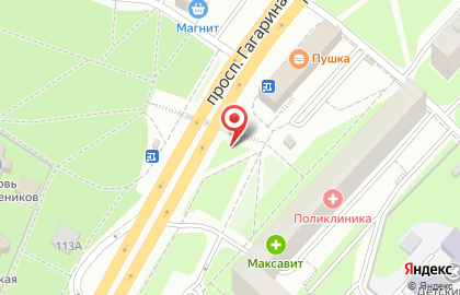 Указатель системы городского ориентирования №5726 по ул.Гагарина проспект, д.222 р на карте