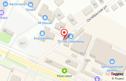 Торгово-монтажная компания СанТехМас на Октябрьской улице на карте
