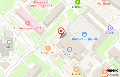 Киоск по продаже колбасных изделий на площади Маршала Жукова на карте