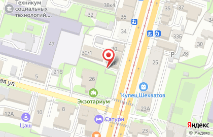 Служба приема граждан по Зареченскому району Управление социальной защиты населения Тульской области на карте