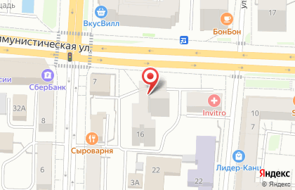 Продовольственный магазин Торговый дом Глубинка на Коммунистической улице на карте