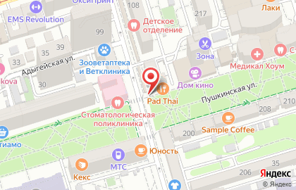 Аптека Ригла на Пушкинской улице на карте