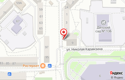 Парикмахерская на ул. Николая Карамзина, 9 на карте