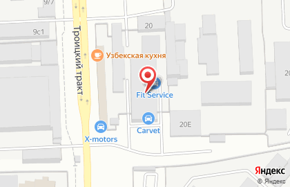 Автосервис FIT SERVICE на тракте Троицкий на карте