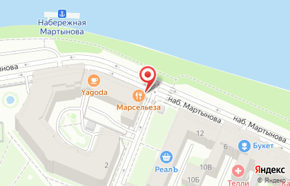 Ресторан Марсельеза на Крестовском острове на карте