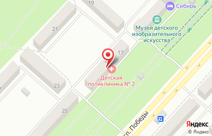 Городская больница №1 на проспекте Победы на карте