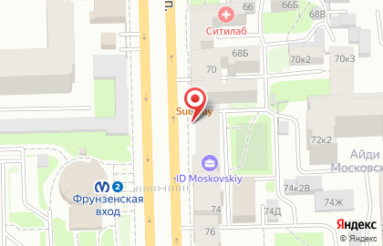 Городская поликлиника №48 на Московском проспекте на карте
