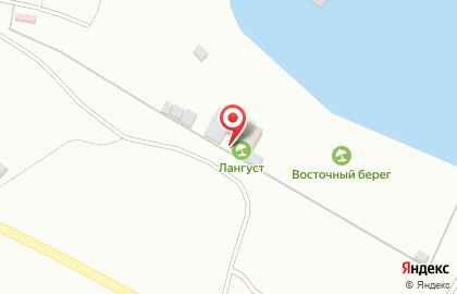 Пляж Восточный берег на карте