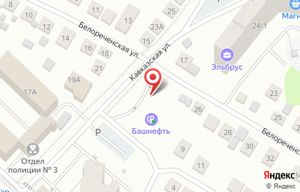 АЗС, ОАО АНК Башнефть на Кавказской улице на карте