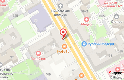 Кофейня КофеБон в Василеостровском районе на карте