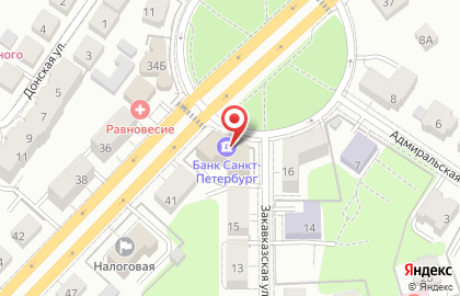 Банк Санкт-Петербург в Центральном районе на карте