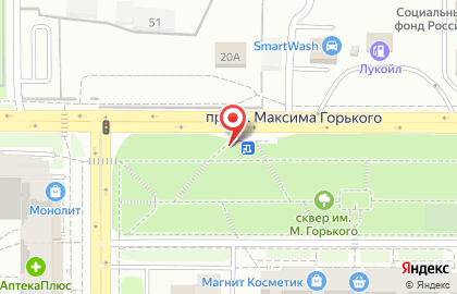 Казанова на проспекте Максима Горького на карте