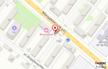 Продовольственный магазин на Мичуринской, 78/1 на карте