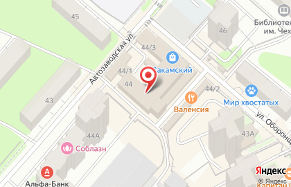 Компания Дом.ru на Автозаводской улице на карте