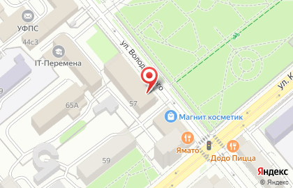 Супермаркет Магнит у дома на улице Володарского на карте