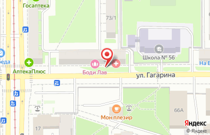 Медицинский центр доктора Новикова В.Г. на улице Гагарина на карте