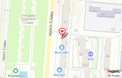 Парикмахерская Center-Krasoty на проспекте Славы на карте