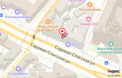 Бьюти-бар Solo на Садовой-Спасской улице на карте