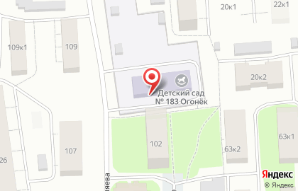 Детский сад Огонек №183 комбинированного вида в Архангельске на карте