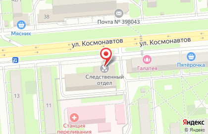Следственный отдел по Правобережному округу г. Липецка на карте
