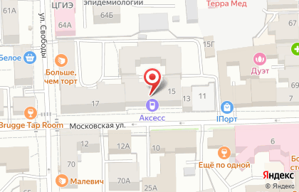 Компания Марка Ткани на Московской улице на карте