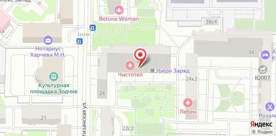 Центр косметологии Элины Бергмане на Партизанской на карте