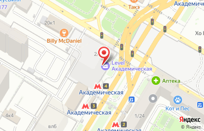 Формат на Академической на карте
