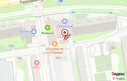 Киоск по продаже хлебобулочных изделий на Парковом проспекте на карте