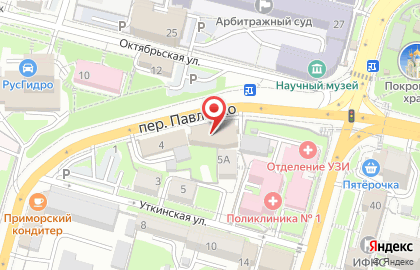 Банкомат ДВБ в переулке Павленко на карте
