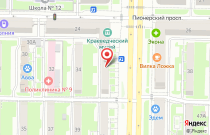 Магазин тканей и швейной фурнитуры Модистка на карте