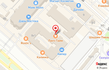 Кафе-столовая Ланч-Тайм на проспекте Комарова, 8 на карте