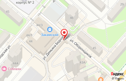 Микрофинансовая компания Деньга в Закамске на карте
