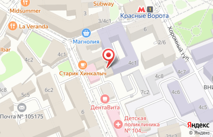 Российская федерация баскетбола на Красных воротах на карте