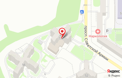 Банкомат КББ на улице Советской Армии, 54 на карте