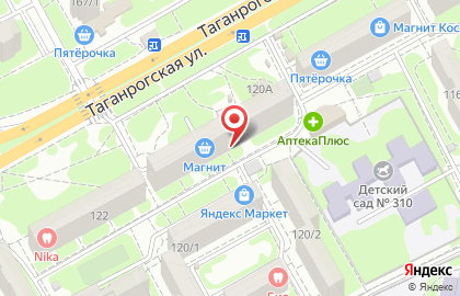 Сеть супермаркетов Магнит на Таганрогской улице на карте