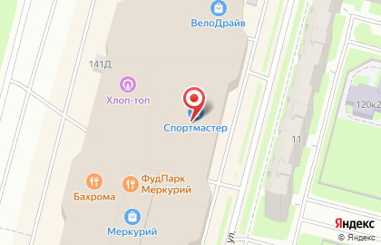Магазин спортивных товаров Спортмастер в Приморском районе на карте