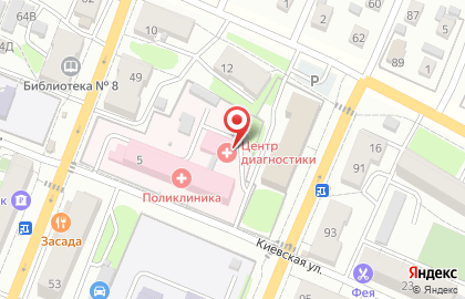 Центр диагностики на Киевской улице на карте