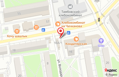 Сеть киосков Фруктово-овощная лавка на улице Чичканова на карте