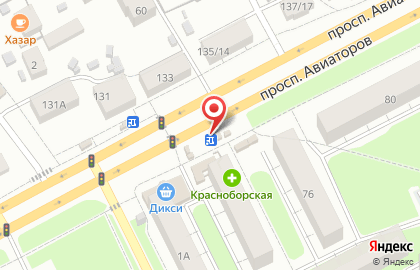 Сгомонь на проспекте Авиаторов на карте