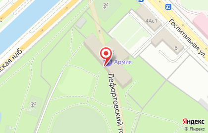 Спортивная база ЦСКА на Госпитальной улице на карте