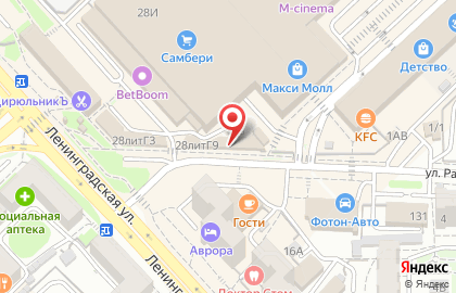 Кафе Кебаб Хаус на улице Ленинградской на карте