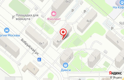 Район Кунцево Совет пенсионеров, ветеранов войны, труда, Вооруженных Сил и правоохранительных органов на Бобруйской улице на карте