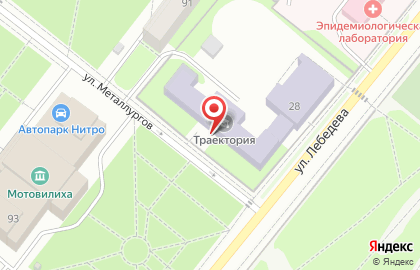 Траектория в Мотовилихинском районе на карте