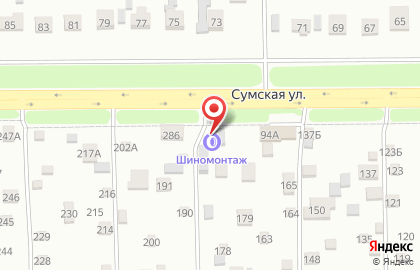 Шиномонтажная мастерская в Сеймском районе на карте