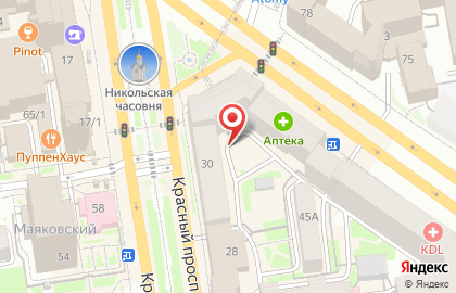 ОАО Банкомат, АКБ Абсолют Банк на Красном проспекте на карте