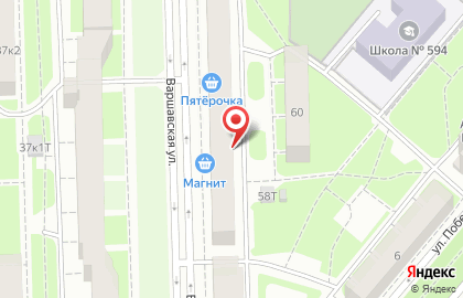 Азимут на Варшавской улице на карте