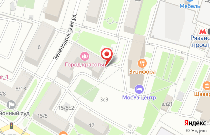 Микрокредитная компания Quick money на метро Рязанский проспект на карте