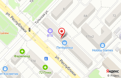 Магазин Лукошко живых продуктов на улице Республики на карте