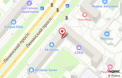 Кабинет Классика Массажа на метро Ленинский проспект на карте
